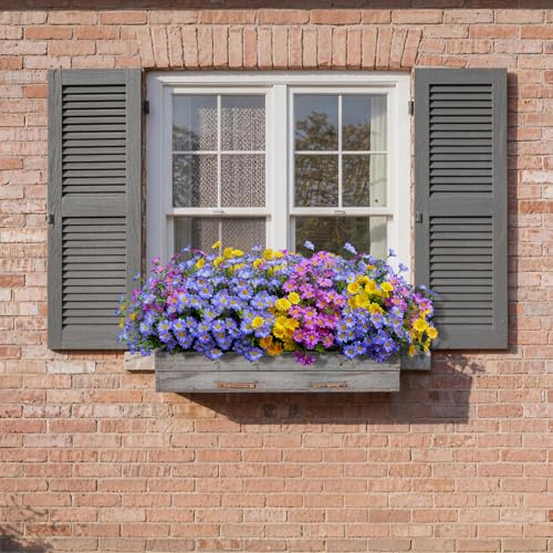 Artificial Plants & Flowers Outdoor 16 Bundles Fade Resistant Wildflowers Fake Daisy Outside Colorful Flowers Spring Summer Decorations for Planter Front Porch Decor(16 Bundles 3 Colors) - color: 16 Bundles 3 Colors