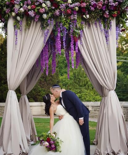 36pcs Artificial Wisteria Flowers 3.6 Feet/Piece Purple Dense Artificial Fake Wisteria Vine Ratta Hanging Garland Silk Flowers String Home Party Wedding Decor（Purple-Dense） - color: Purple, size: 36 PCS