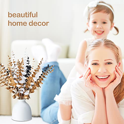 Yinder 24 Pcs Eucalyptus Flowers Artificial Stems Faux Halloween Flowers Eucalyptus Branches Stems Fake Leaf Plants for Wedding Flower Home Farmhouse Decor (Vivid Color) - color: Vivid Color