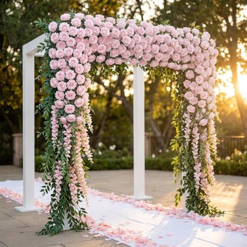 Pink Roses Artificial Flowers,50PCS 4 Inch Large Fake Roses Bulk - color: Pink
