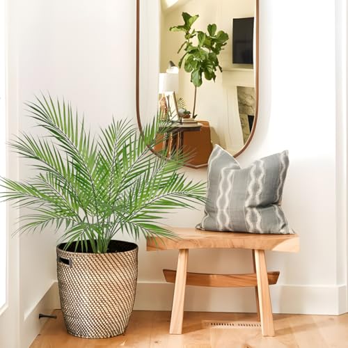 2PCS Artificial Palm Plant Leaves 30.7" Fake Tropical Areca Palm Bushes Tree Leaf Large Faux Greenery Stem Shrubs for Indoor Outdoor Home Garden Arrangement Jungle Safari Wedding Party Decor, 9 Leaves - color: Palm - 9 Leaves, size: Bushes