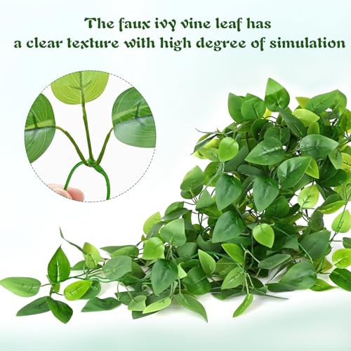 Waipfaru Fake Hanging Plants, 8pcs Artificial Hanging Plant, Faux Ivy Pothos Vines Greenery for Wall Home Bedroom Living Room Aesthetic Kitchen Office Aesthetic Kitchen Indoor Outdoor Decor - color: Epipremnum Aureum, size: 8Pcs Plants
