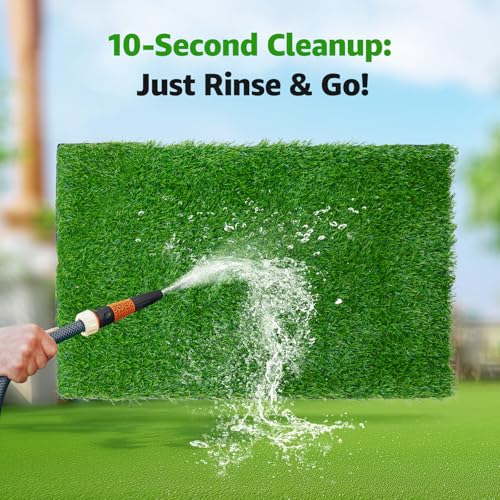 Fake Grass for Dogs - Artificial Pee Grass for Dog Potty Tray Training Pet Turf - Indoor and Outdoor Mat for Pet Training with Drainage Hole (39.4" X 19.7") - size: 39.4" X 19.7"