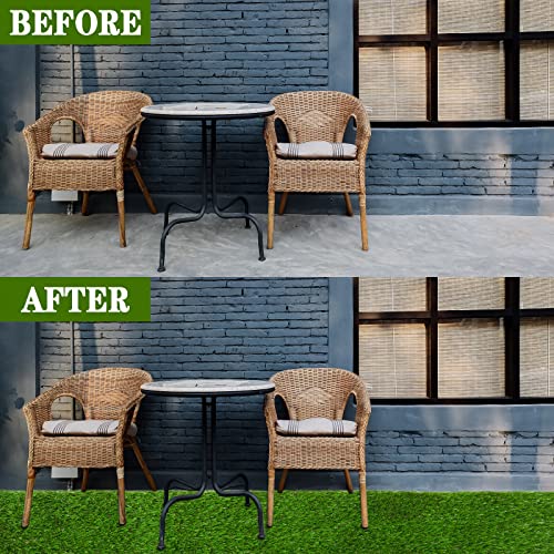 AYOHA Artificial Turf 3 ft x 17 ft with Drainage, 1.38 Inch Realistic Fake Grass Rug Indoor Outdoor Lawn Landscape for Garden, Balcony, Patio, Synthetic Grass Mat for Dogs, Customized - size: 3 ft x 17 ft