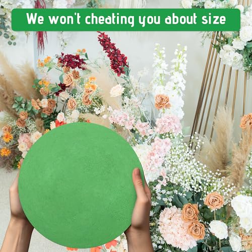 Max Shape 6Pcs Floral Foam Round Blocks, Large Wet and Dry Green Foam for Artificial and Fresh Flower Arrangement,Flower Foam Blocks for Wedding Party Decorations (7.8 Inch) - size: 7.8 Inch