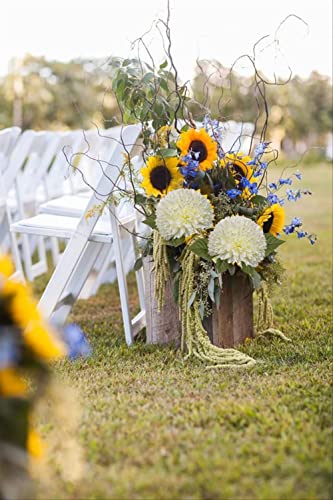 Briful Autumn Artificial Chrysanthemums Ball Flowers 4’’ Large Heads Mums Stems Cream White Fake Hydrangea Flowers Bridal Wedding Bouquet for Home Garden Party Wedding Fall Decoration, Set of 6 - color: 4'' Dia. 6pcs Cream White