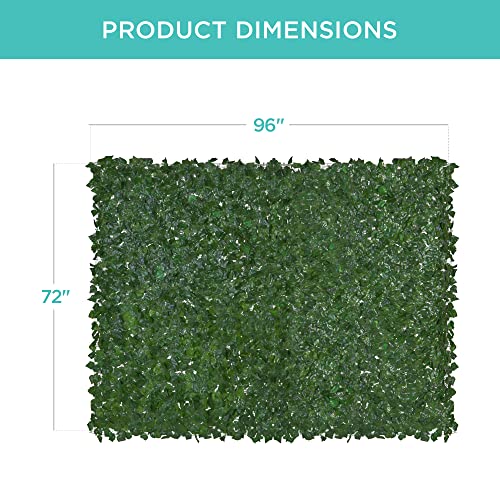Best Choice Products Outdoor Garden 96x72-inch Artificial Faux Ivy Hedge Leaf and Vine Privacy Fence Wall Screen - Green - size: 96x72in