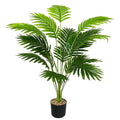 Artificial Areca Palm Plant Silk Fake Potted Faux Tree in Pot for Indoor Outdoor Modern Decoration House Living Room Home Decor Wedding Office Floor Garden (31" Green)
