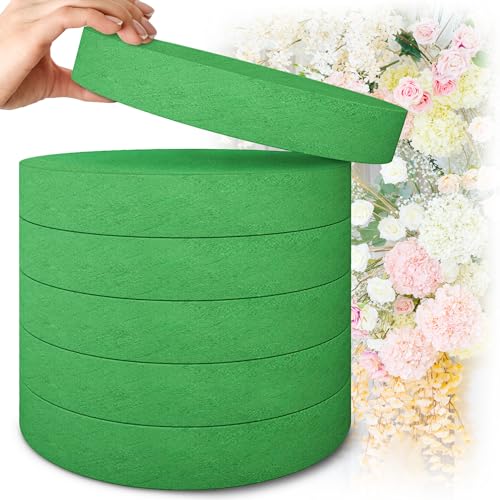 Max Shape Round Floral Foam Blocks,Large Dry Floral Foam for Artificial Flowers,Craft Project,Wedding Aisle Flowers,Arty Decoration 6 Pack (9.84'') - size: 9.84''
