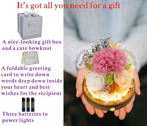 Valley of Rain & Forest Long-Lasting Real Flowers, Unique Floral Gift for You to Send Love for All Occasions, for Indoor Decoration (Pink Carnation, White & Yellow Roses arrangement) - color: Pink Carnation, White Rose, Yellow-Champagne Rose