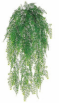 Four 26" Artificial Maiden Hair Fern Grass Hanging Bushes
