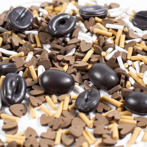 Polymer Clay Cocoa Bean Sprinkles for Fake Dessert Cake Decor, Decoden Phone Case, Slime Projects DIY, Scrapbooking, Resin Jewelry Making Pack of 50g - color: Cocoa 50g