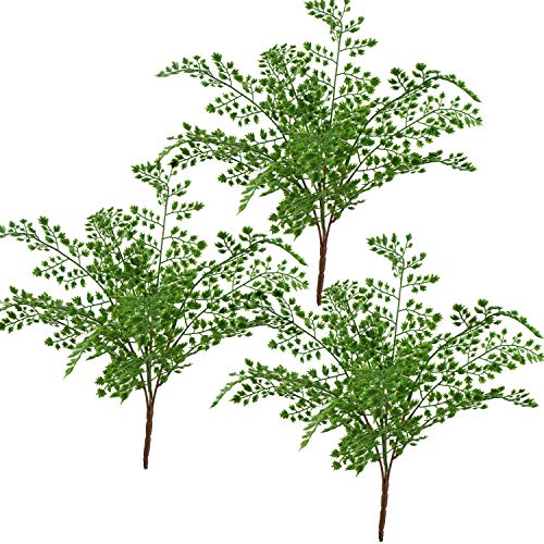 18" Artificial Soft Plastic Fern - Package of 3 (Maidenhair) - color: Maidenhair