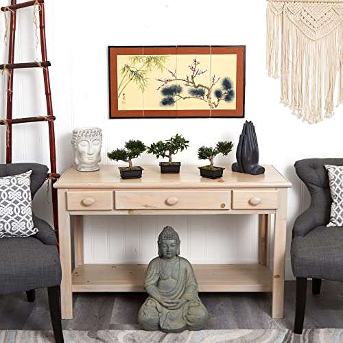 Nearly Natural 8.5in. Bonsai Silk Plant Collection (Set of 3) - size: 8.5 in