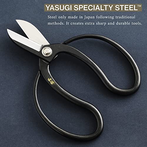 Wazakura Koryu Flower Arrangement Ikebana Scissors 6.5 in (165mm) Made in Japan, Floral Arrangement Hasami, Japanese Kado Tools - Yasugi Steel Koryu Scissors