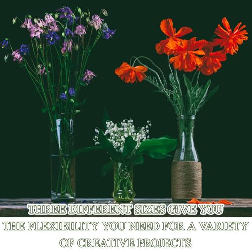 Suncalla 300pcs Artificial Flower Stems, 6.7in、8in、10in Plastic Green Floral Wire Stems for Artificial Flower Making, DIY Crafts Bouquet Stem Arrangements Decor Supplies