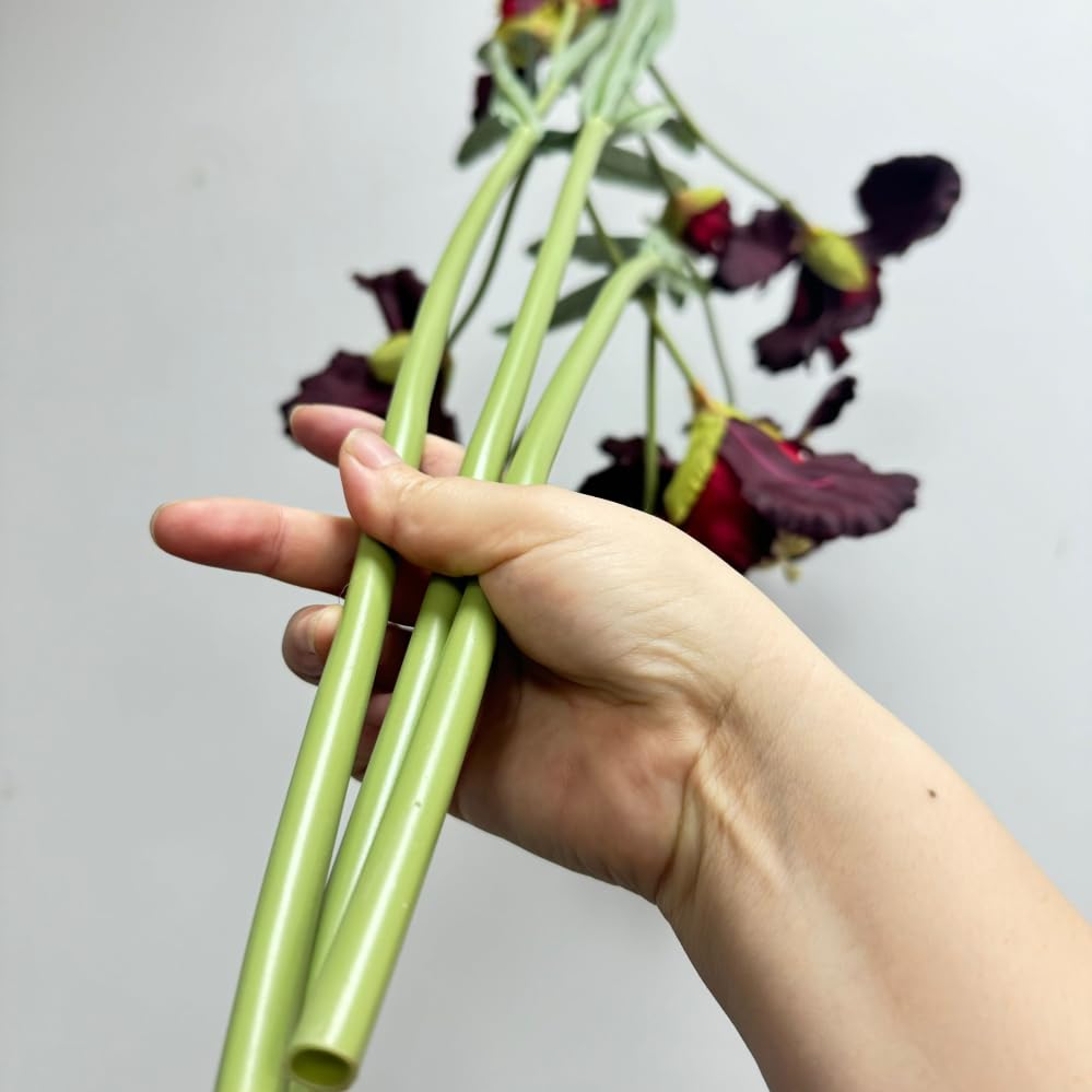 36" Tall Artificial Iris Flower Silk Flower 9 Heads, 3 pcs Real Touch Faux Flowers Picks Bouquet,Long Stems Fake Flower for Home Party,Wedding Flowers Arrangements,Dining Table Centerpieces(Hot Pink) - color: Hot Pink