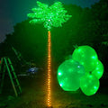 Fairyrain Artificial Palm Tree 10.5FT 420LED Outdoor Lighted Palm Trees | Metal Heavy Duty Palm Tree for Outside Patio Tropical Decorations Party Hawaiian Jungle Christmas Nativity Beach Garden Park - size: 9ft 10in