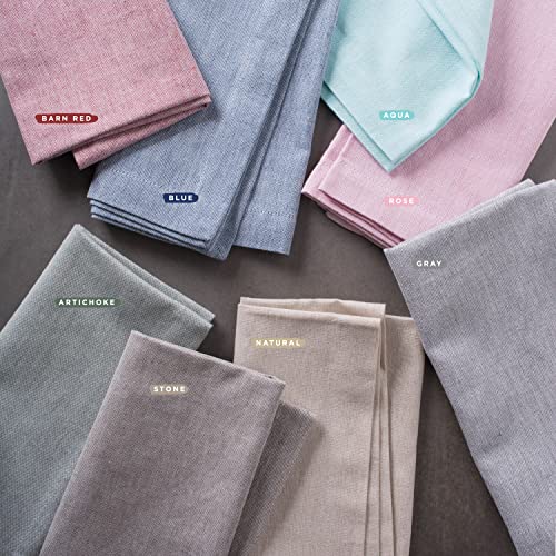 DII Chambray Kitchen, Tabletop Collection, Stone, Napkin Set - color: Stone, size: 20" x 20" (Set of 6)