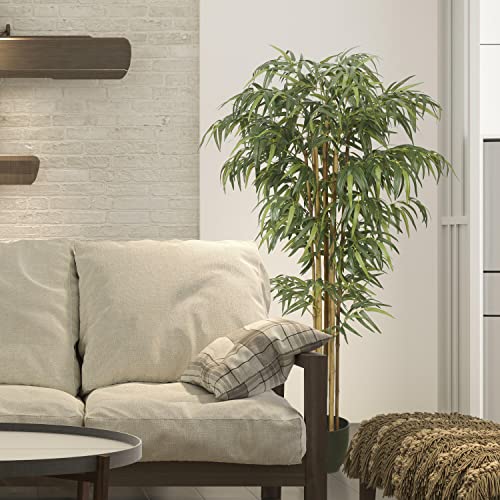 Vickerman 6' Tall Artificial Potted Green Bamboo Tree - Lifelike Home Decor
