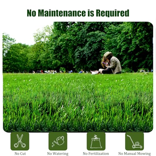 Fake Grass Artificial Turf Grass Outdoor for Dogs, DIY Natura Artificial Grass Rug Decor for Lawn Balcony Patio (78.74 x 39.37 INCH)