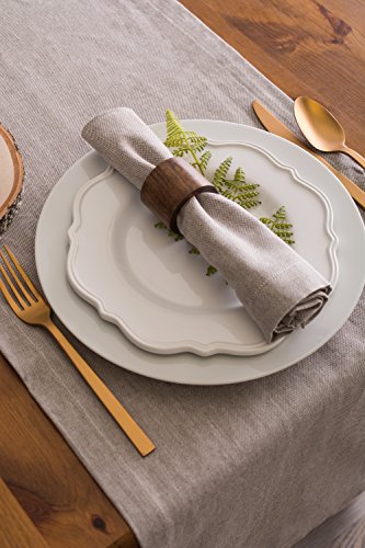 DII Chambray Kitchen, Tabletop Collection, Stone, 14x72 Table Runner - color: Stone, size: 72" x 14" (Rectangular)