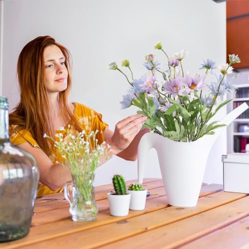 Artificial Wildflowers 6PCS, Artificial Daisy Flowers Silk Daisies Bouquet Faux Chamomile with Stems Wedding Bouquets Silk Flower Arrangements for Spring Easter Party Home Decor