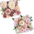 Roses Artificial Flowers Pink Silk Peonies Bulk for DIY Wedding Bouquet Bridal Baby Shower Decorations Fake Floral Arrangements Faux Flower Centerpieces for Table Home Decor Indoor Dusty Blush Box