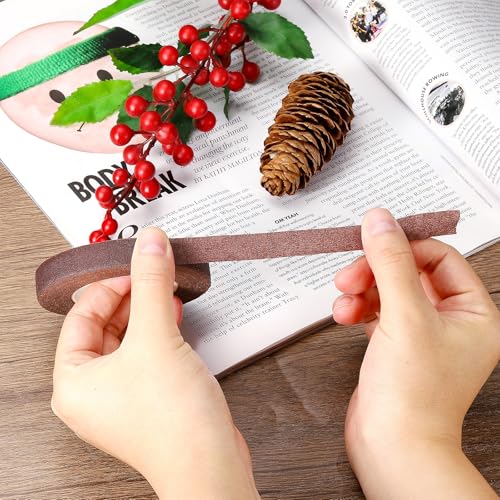 PATIKIL 30 Yard Floral Tapes, 4 Pack Florist Tape Crepe Paper Flowers Bouquets Tapes Waterproof for Flower Stem Wrapping, Red Brown (27 Meters)