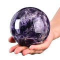 Large Dream Amethyst Crystal Ball with Stand Healing Crystals Sphere for Meditation, Divination, Witchcraft 100-110mm/3.9-4.3" - color: Dream Amethyst, size: 3.9 - 4.3 inches