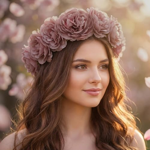 Thiccywoov 50 Pcs Artificial Flowers, 3.2 Inches Silk Rose Head Flowers Fake No Stem for Wedding Bridal Bouquet Home Floral Decor DIY Centerpieces Arrangements Party Tables Decorations (Dusty Rose) - color: Dusty Rose