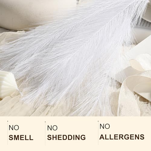 U-LIAN 36PCS White Faux Pampas Grass 21.7 Inch, Small Artificial Pampas Grass Decor for Vase, Fake Fluffy Floral, Artificial Dried Flowers, Dry Plant Home Wedding Boho Decor - color: White, size: 22"-36 PCS