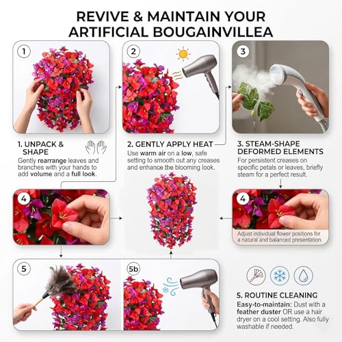 8PCS Faux Hanging Pansy Flowers for Outdoors,UV-Resistant Artificial Plants for Porch, Patio, Garden, Window Boxes, Spring & Summer Decor (Rose Pink Purple) - color: Rose Pink Purple