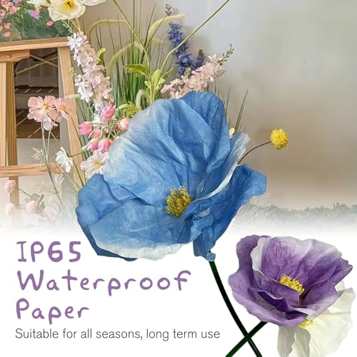 Blue Purple Yellow Flowers Decoration for Party - color: L-mixed Color-b