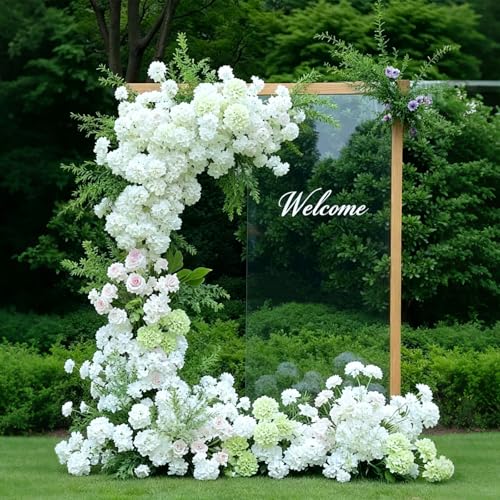 100 Pcs Faux White Hydrangea Artificial Flowers Bulk, Fake Silk Hydrangea Flowers Heads with Stems for Wedding Decorations Garden Party Baby Shower Porch Home Decor Table Centerpieces - color: Ivory, size: 100 Pcs