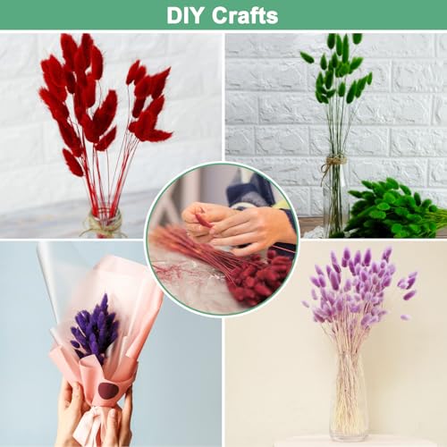 M METERXITY 120-Pack Bunny Tails Grass 17 Inch Fluffy Rabbit Tail Grass Dried Flowers Branches Vase Filler Dried Pampas Grass Decor for Home/Wedding/Vase/Office/Party [Orange, Golden Yellow] - color: Orange, Golden Yellow