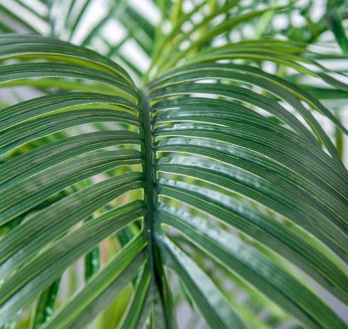 HAIHONG 4FT Artificial Palm Tree,Faux Areca Palm Plant with Real Touch Leaves and Adjustable Branches,Fake Tropical Palm Tree for Home Office Indoor Outdoor Modern Decoration - color: Areca Palm Plant, size: 2ft 6in