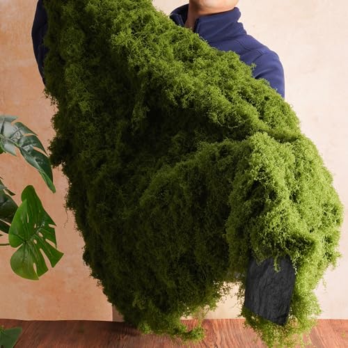 USMOLA Fake Moss Mat, Artificial Moss Table Runner for Wedding Decor Table Centerpieces Fairy Garden Crafts Indoor Green Faux Grass Wall Decor (Green: 39 x 39Inch / 100 x 100cm) - color: Green: 39 X 39inch / 100 X 100cm