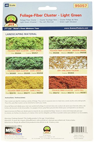 JTT Landscaping Material - Foliage Fiber Clusters, Light Green, Coarse