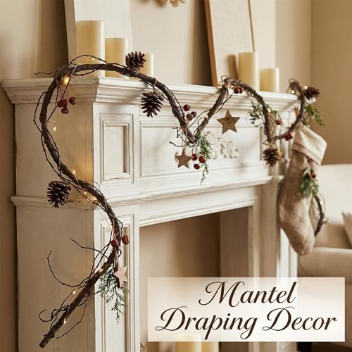 118" Flexible Medium Artificial Fake Reptile Climb Plants Tree Branches Twigs Cherry Blossom Cane Wall Hanging Wreath Fall Tree Trunk Stem GrapeVines Garland Garden Halloween Jungle Mantel Decoration - size: Medium