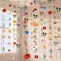 XunYee 6 Pcs 35.4 ft Flower Garlands Artificial Wildflower Vines Floral Hanging Backdrop Fake Flower Garlands Faux Silk Wildflower Vine for Wedding Bridal Shower Home Garden Wall Arch Decor(Floral) - style: Floral