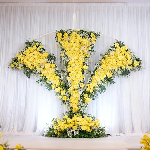 WEISPARK 100PCS Artificial Hydrangea Flowers, Fake Flowers Silk Hydrangea Full Flowers Heads with Stems for Wedding Home Party Shop Baby Shower Decor (Yellow Champagne) - color: Yellow Champagne