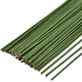 FOCCTS 60 Pack Floral Wire Stems, 2 Gauge 16 Inch Artificial Flower Stem Rods Green Sticks for Flower Bouquet, Wire Wreath Making Supplies