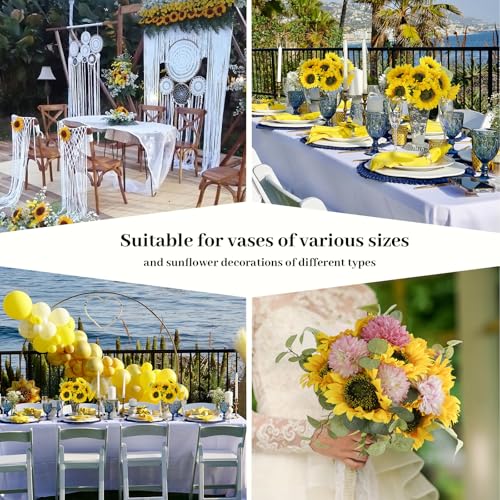 Artificial Sunflowers Flowers with Vase,Fake Flowers Bouquet for Sunflower Decor,Sunflower Kitchen Decor,Silk Flowers for Home Decor Living Room,Flower Centerpieces for Tables,Office Decor,Boho Decor - color: Orange Yellow
