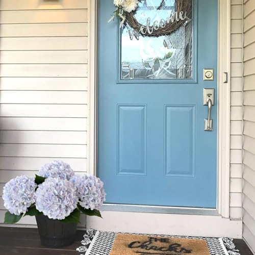 JINWOE Boho Fake Hydrangea Artificial Flowers, 4Pcs 22" Large Lifelike Silk Artificial Hydrangeas, Full Fake Flowers for Bouquet Table Centerpieces Wedding Indoor Home（Light Blue Violet） - color: Light Blue Violet