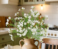 5PCS 18 inch Artificial Flowers Silk Spring Wildflowers Summer Flower Bouquet for Home Wedding Party Table Centerpieces Floral Arrangements, White - color: White
