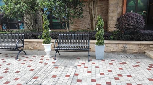 ALL SEASON GREEN 48.5'' Artificial Outdoor Plants Boxwood Topiary Spiral Front Porch Decor Tree Potted - size: 3.9ft