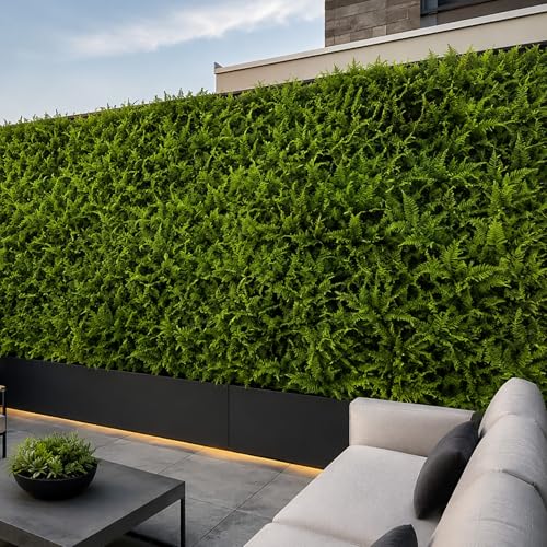 3rd Street Inn Artificial Greenery Wall Panels for Privacy - 4-Pack - color: Lady Fern