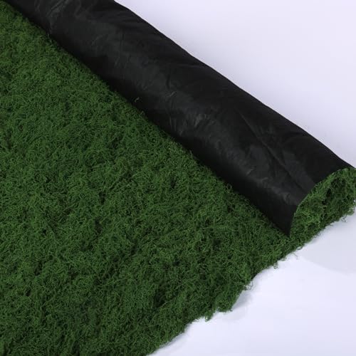 Artificial Moss Mat, 39" x 78" Large Fake Moss Sheet for Crafts & Planters, Realistic Green Moss Roll Capable of Creating Seamless Moss Walls, Table Runners, Fairy Gardens & Wedding Decor - size: 39" x 78"