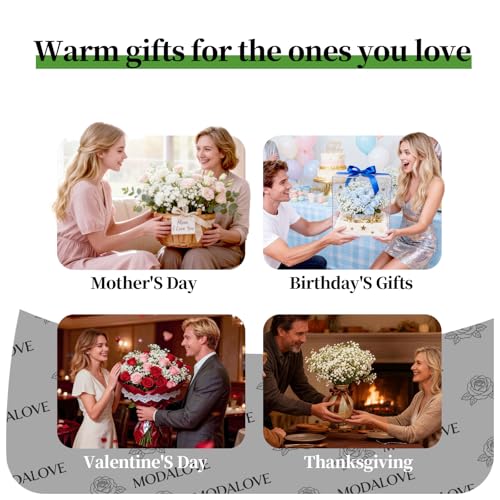 36 Pcs Babys Breath Artificial Flowers, White Artificial Flowers Bouquet, Faux Flower, Fake Gypsophila Bulk in Vase Floral Decor for Centerpieces Wedding Brides